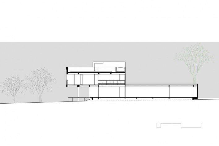 Arquiteto Fabiano Sobreira. Casa da Copaíba, Brasília, 2012. Corte A