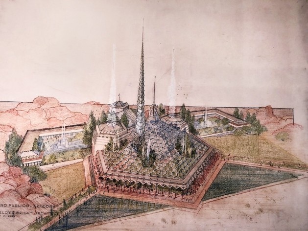 Arizona State Capitol, 1957, Frank Lloyd Wright, mostra “The Human Insect: Antenna Architectures 1887-2017”<br />Foto Ana Tagliari / Wilson Florio, 2018 