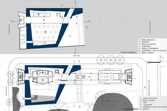 Terminal Digital do Ensino, subsolo e térreo, São Caetano do Sul, 2008. Arquiteto José Augusto Aly<br />Imagem divulgação 
