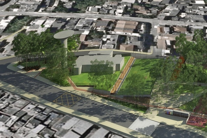 Parque Sabesp Cangaíba, perspectiva do projeto. Levisky arquitetos estratégia urbana<br />Imagem divulgação 