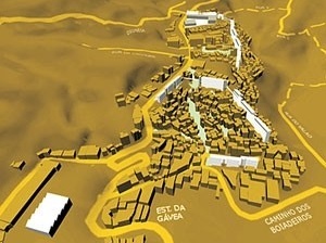 Maquete eletrônica da área exemplar<br />Imagem do autor do projeto 