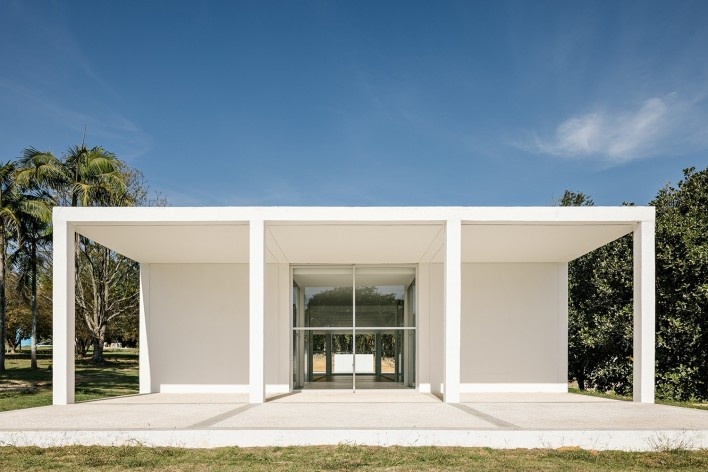 Pavilhão da Agrofloresta, Porto Feliz SP, 2023. Arquiteto Felipe SS Rodrigues (autor)<br />Foto Fran Parente 