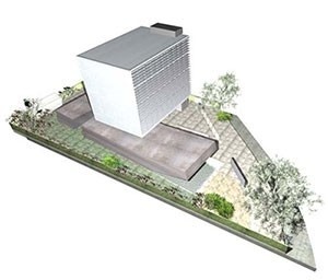 Inserção no terreno<br />Imagem do autor do projeto 