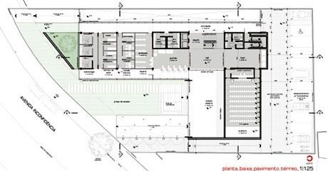 Planta pavimento térreo<br />Imagem do autor do projeto 