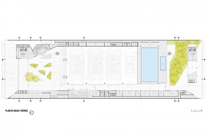Campus Igara UFCSPA, planta térreo. OSPA Arquitetura e Urbanismo<br />Imagem divulgação 
