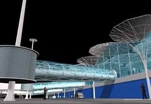 Acesso às aeronaves<br />Imagem do autor do projeto 