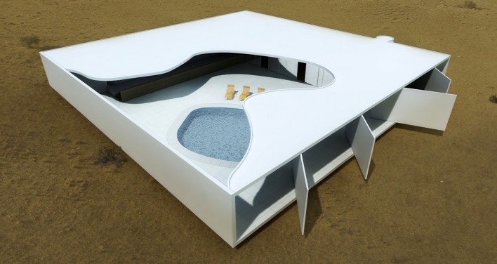 Residência Rothschild, Cesaréia, Israel, 1965, arquiteto Oscar Niemeyer<br />Modelagem tridimensional Marco Milazzo e Rômulo Almagro 