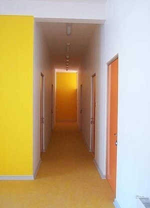 Corredor de acesso aos boxes<br />Imagem dos autores do projeto 