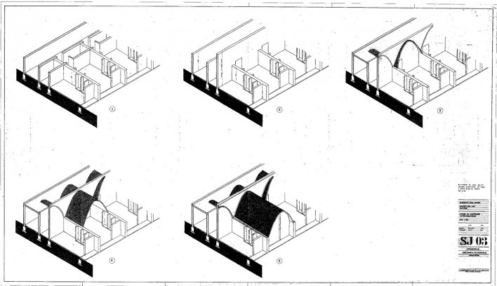 Residência dos Padres Claretianos, desenhos do projeto executivo, Batatais SP Brasil, 1984. Arquitetos Affonso Risi e José Mario Nogueira<br />Imagem divulgação  [Acervo FAU USP]