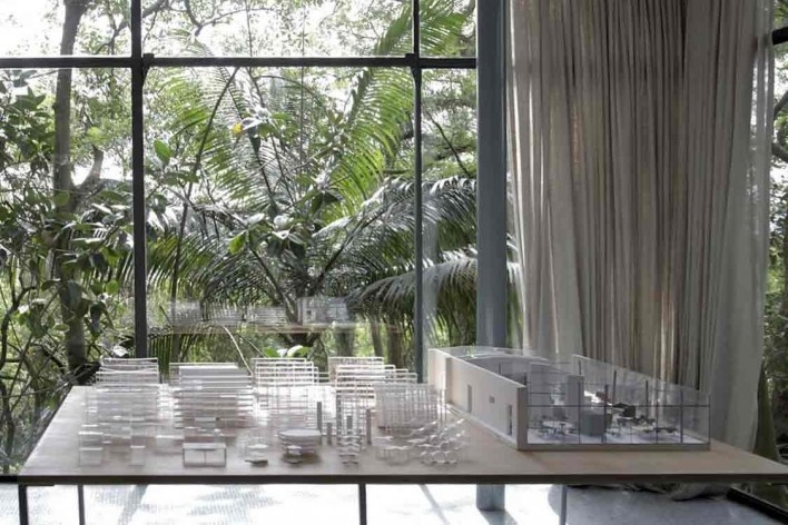 SANAA, Maquetes para a biblioteca da Casa de Vidro<br />Foto Helena Guerra 