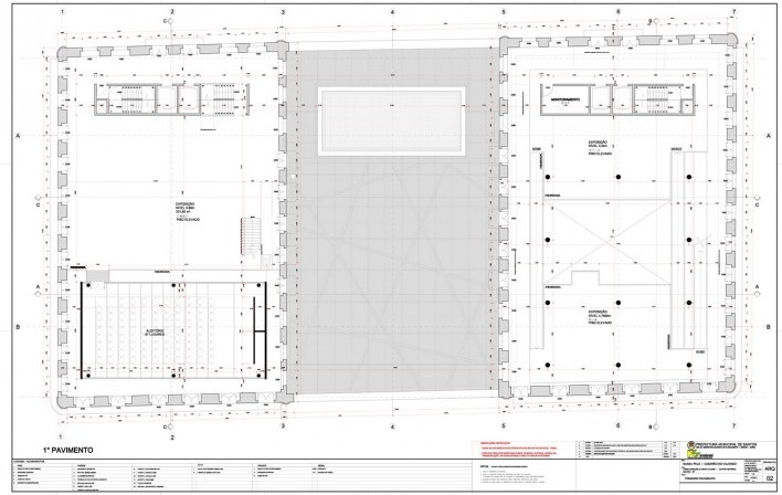Arquiteto Ney Caldatto, Museu Pelé. Santos, 2014. Planta primeiro pavimento