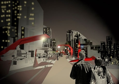 Perspectiva Noturna Parque Elevado<br />Imagem do autor do projeto 