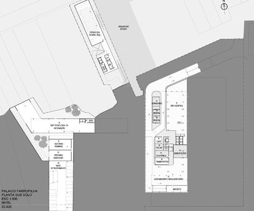 Planta Palácio Farroupilha - nível + 25.925<br />Imagem da equipe 