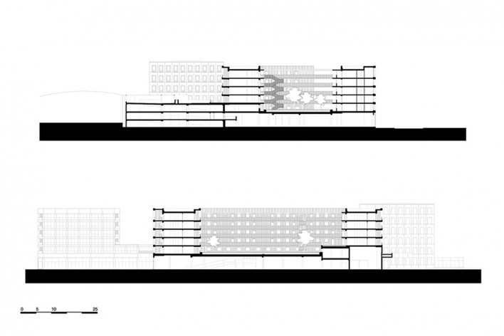 Bottière Chénaie, sections CC and DD, Nantes, France, 2019. Architects Kees Kaan, Vincent Panhuysen, Dikkie Scipio (authors) / Kaan Architecten<br />Imagem divulgação/ disclosure image/ divulgation  [Kaan Architecten]