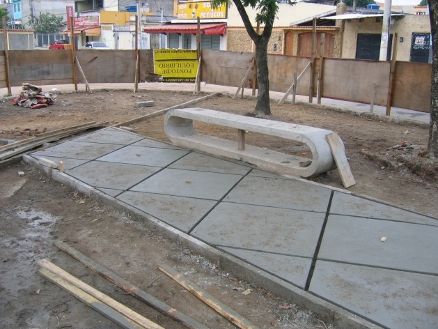 Vista do Playground em construção<br />Imagem dos autores do projeto 