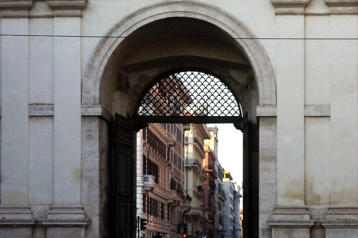 Porta del Popolo, Roma, 21 de dezembro de 2013<br />Foto Gisela Barcellos de Souza 