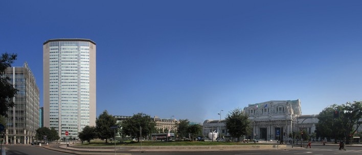 Edifício Pirelli, Milão, arquitetos Gio Ponti, Pier Luigi Nervi e outros<br />Foto Victor Hugo Mori 