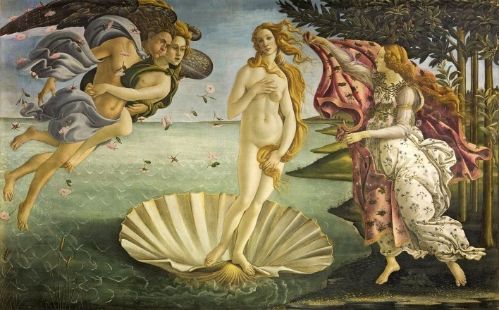 Sandro Botticelli, <i>O nascimento de Vênus</i>, 1484-1485<br />Imagem divulgação / domínio público  [Galleria degli Uffizi]