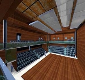 Interior daà sala de concertos<br />Imagem dos autores do projeto 