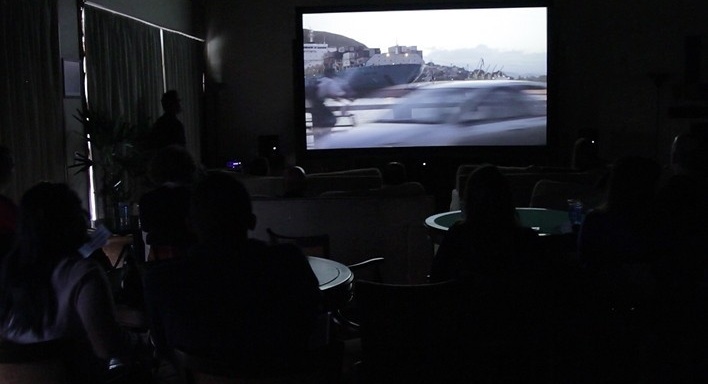 Apresentação de “O ano em que fizemos contato”, filme de Erly Vieira Jr. Move Cine Arte 2012, Monte Verde<br />Foto Helena Guerra 