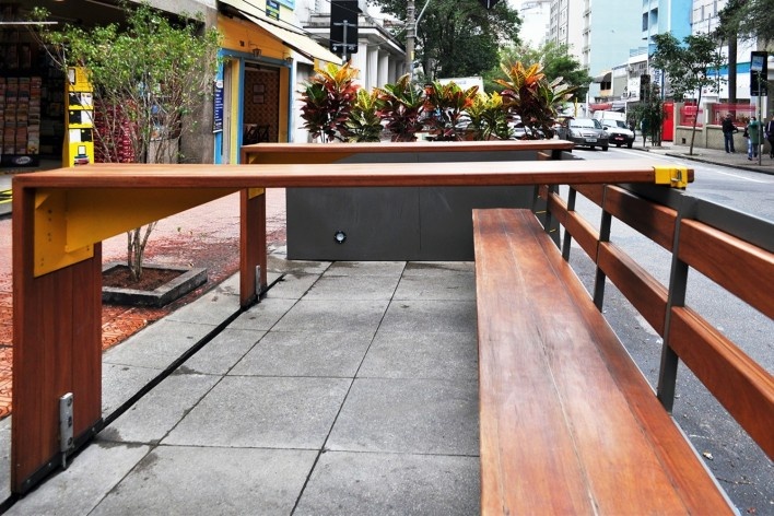 Parklet Maria Antônia, São Paulo, 2014, arquiteto Homã Alvico<br />Foto divulgação 