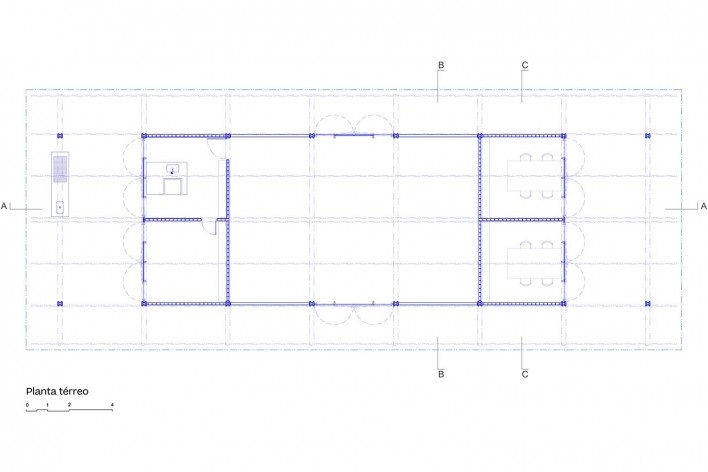 Xingu Canopies, floor plan, Xingu National Park, São Félix do Araguaia MT Brasil, 2017. Architect Gustavo Utrabo (author) / Estúdio Gustavo Utrabo<br />Imagem divulgação / disclosure image  [Estúdio Gustavo Utrabo]