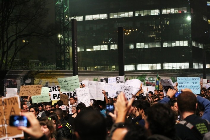Manifestação popular em São Paulo<br />Foto Ed Reis 