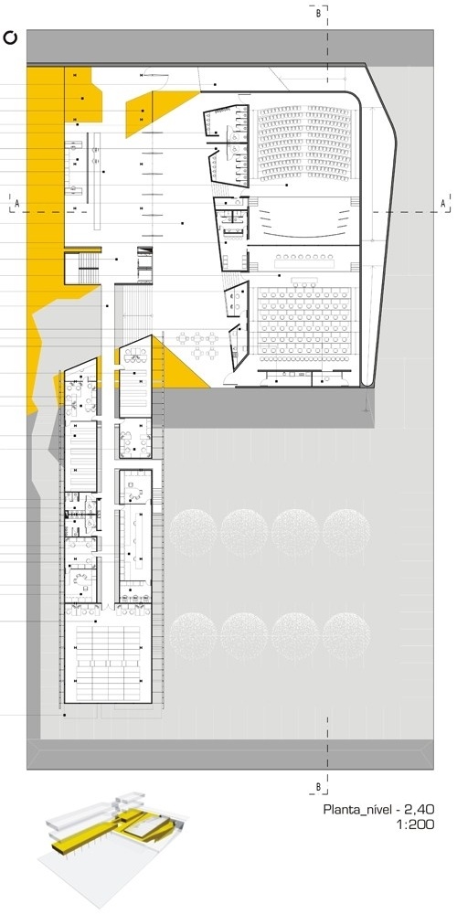 Planta primeiro pavimento 	

<br />Desenho do escritório 