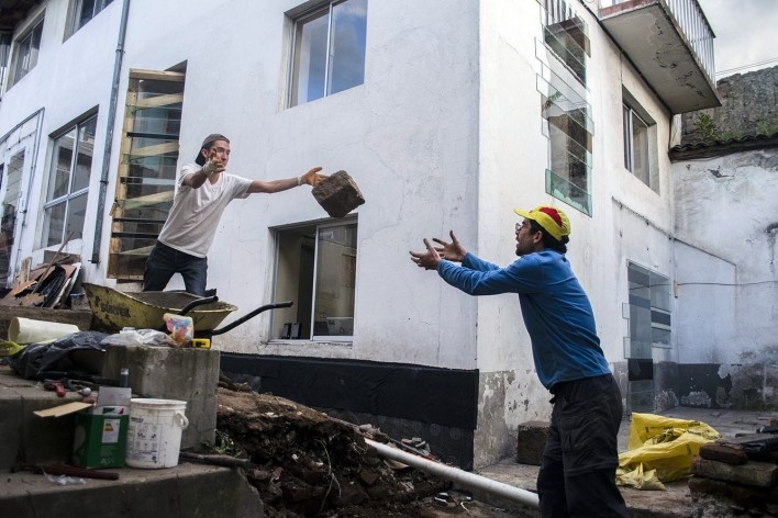 Casa en Construcción, construcción, Quito, Ecuador, 2014. Al Borde<br />Foto Antonio Flores 