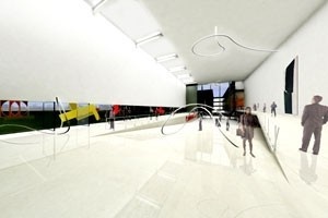 Vista do espaço de exposições<br />Imagem dos autores do projeto 