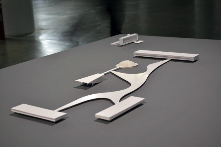 Maquete da versão final do projeto do conjunto arquitetônico do parque<br />Foto Rafael Itsuo Takahashi 