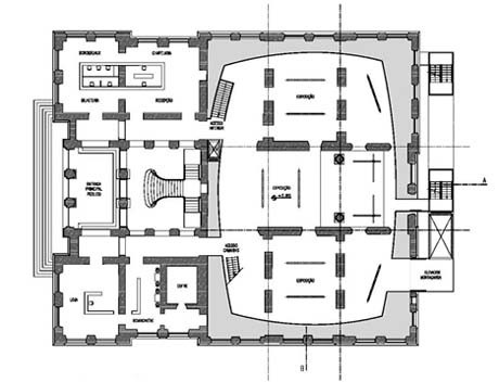 Planta Térreo – nível +2,85<br />Imagem dos autores do projeto 