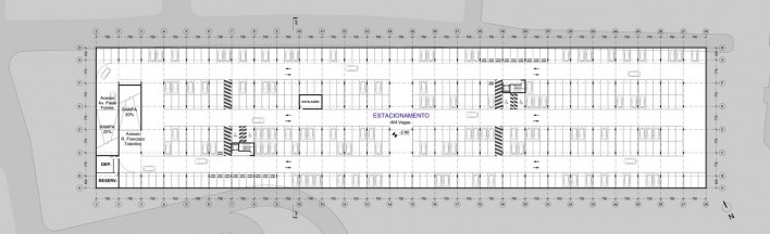 Planta estacionamento<br />Imagem dos autores do projeto  [Equipe premiada]