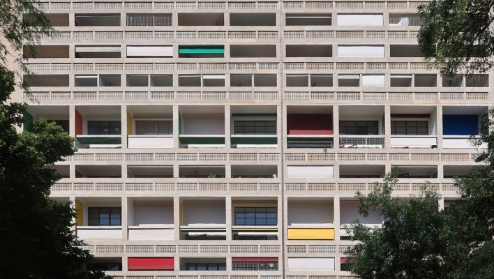 Unidade Habitacional de Marselha, 1947-1952, arquiteto Le Corbusier<br />Foto Victor Hugo Mori 