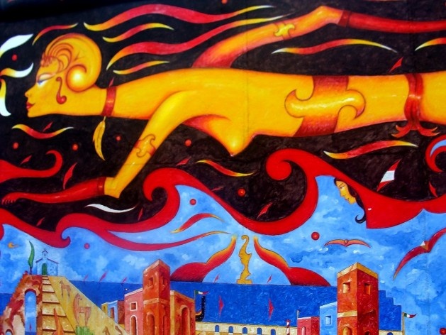 Muro grafitado em Berlim<br />Foto Pedro Pie 