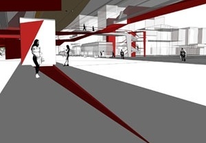 Perspectiva sob Elevado<br />Imagem do autor do projeto 
