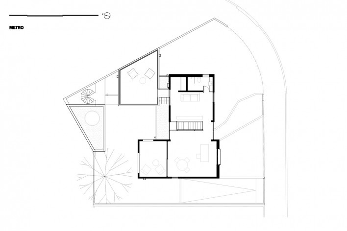Residência Bento Noronha, segundo pavimento, São Paulo, Metro Arquitetos Associados<br />Imagem divulgação 