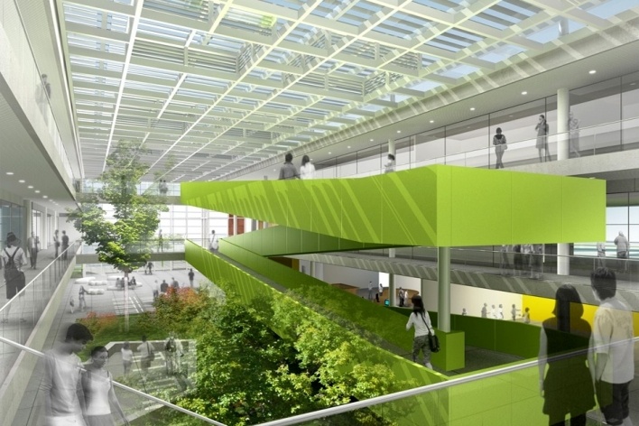 Concurso de Propostas Arquitetônicas para o futuro SESC Guarulhos, 1º lugar. Arquitetos Renato Dal Pian e Lilian Dal Pian<br />Desenho do escritório 