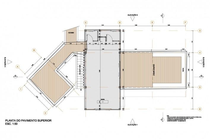 Casa do Felix, planta pavimento superior, Praia do Felix, Ubatuba SP, arquiteto Silvio Sant’Anna<br />Imagem divulgação 