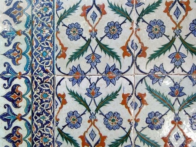 Azulejos em cor azul, Istambul<br />Foto Lu Cury 