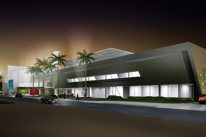 Concurso de Propostas Arquitetônicas para o futuro SESC Guarulhos, 9º lugar. Batagliesi Arquitetos + Designers<br />Desenho dos autores 