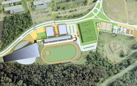 Implantação – complexo desportivo (ampliação)<br />Imagem dos autores do projeto 