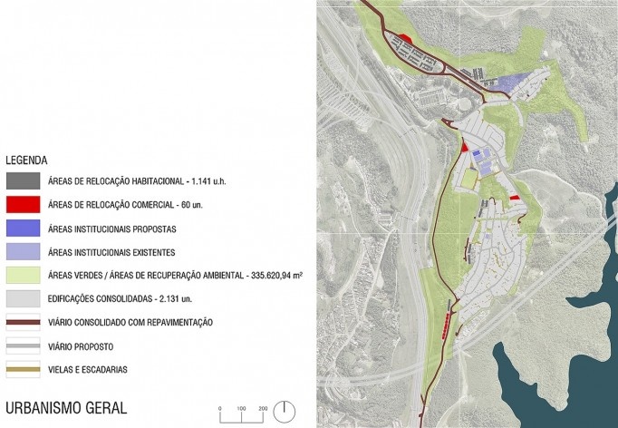 Diagrama de projeto. Urbanismo geral. Projeto de Urbanização Integrada<br />Fonte Boldarini Arquitetos Associados 