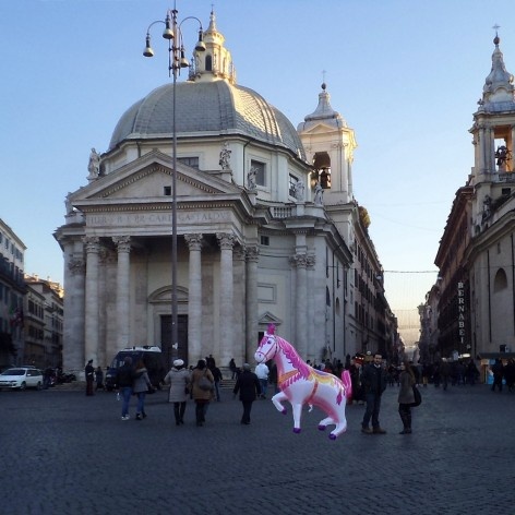 Piazza del Popolo, Roma, 21 de dezembro de 2013<br />Foto Gisela Barcellos de Souza 
