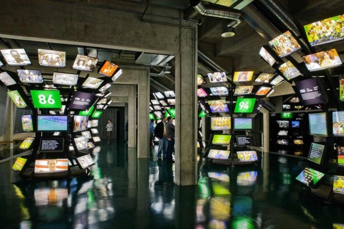 Sala Copas do Mundo, com fotos e vídeos de todas os torneios mundiais, dos quais o Brasil participou de todos<br />Foto Nelson Kon 