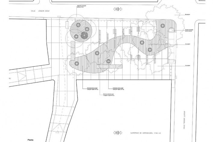 Planta. Plaza 2, Plaça del Molí. Carlos J. Gómez y Eva M. Álvarez. 2009<br />divulgación 