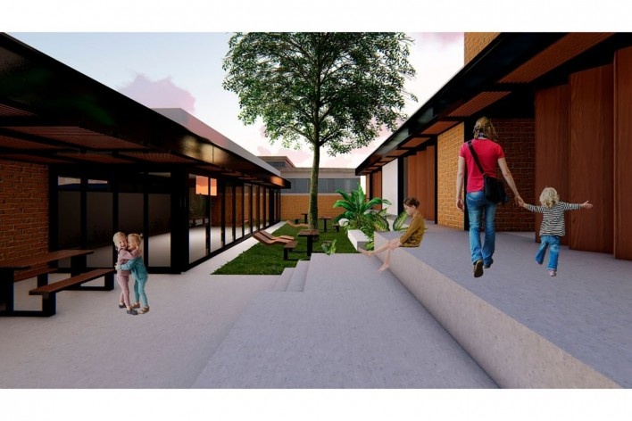 Casa Vênus, maquete eletrônica, Presidente Prudente SP, 2021. Arquiteta Juliana Menegassi<br />Imagem divulgação  [Acevo Juliana Menegassi]