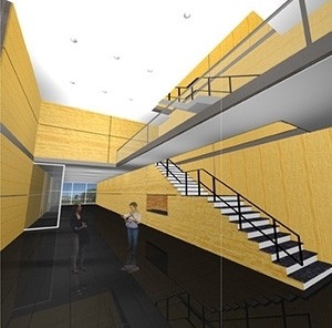 05. foyer<br />Imagem do autor do projeto 