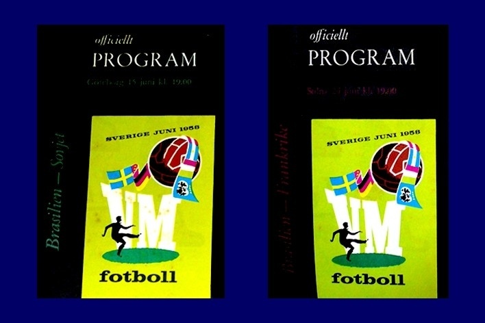Programas oficiais dos jogos Brasil X França e Brasil X União Soviética [Acervo Naydina Aranha de Freitas]