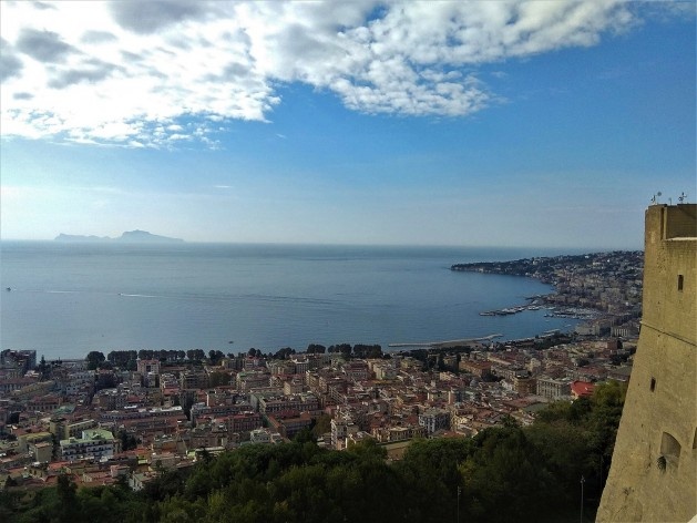 Vista a partir do Castel Sant’Elmo para o Golfo de Nápoles, Itália<br />Foto Carina Mendes dos Santos Melo, 2018 